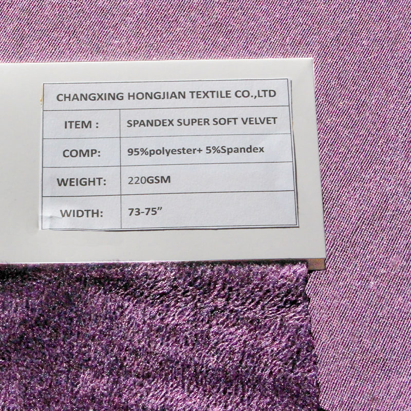 180-280gsm Silver Fox Wool Spandex Super Soft Velvet Fabric