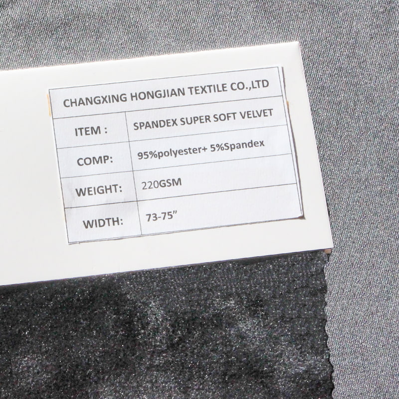 180-280gsm Silver Fox Wool Spandex Super Soft Velvet Fabric